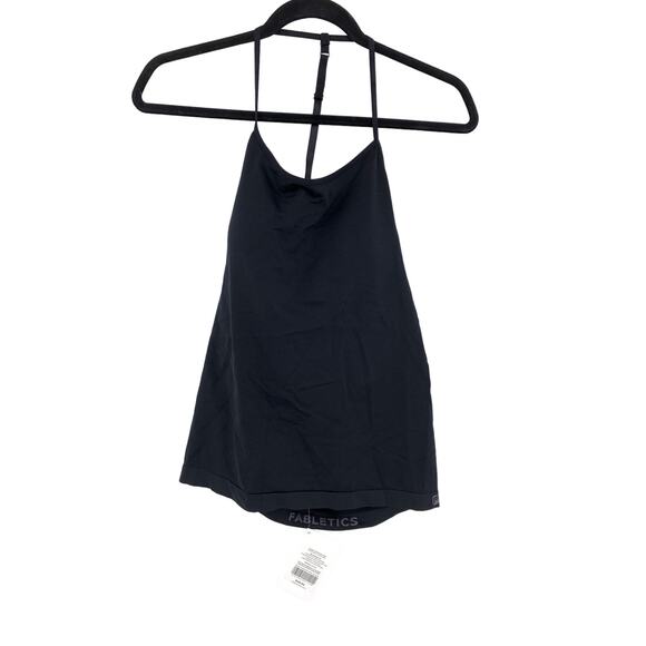 Fabletics Mandy Seamless Tank Top Womens Sz XL Black T-Back NEW - Picture 1 of 5